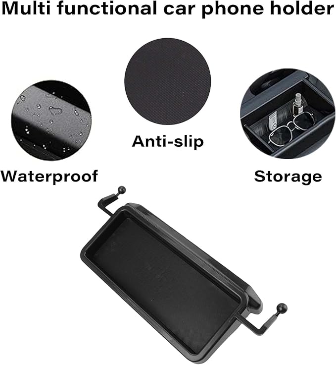 Car Phone Holder for Toyota Tacoma 2024 2025 Accessories Apply to 8 Inch Touch Screen 15W Fast Wireless Charger Screen Fixed Clip Cell Phone Mount with Dashboard Storage Tray