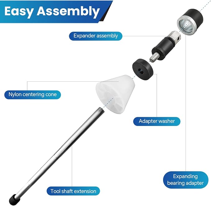 ATPEAM Cam Bearing Tool Set - Complete Camshaft Bearing Removal and Installation Kit with 1-1/8'' to 2-2/3'' Adapters for Most Vehicles