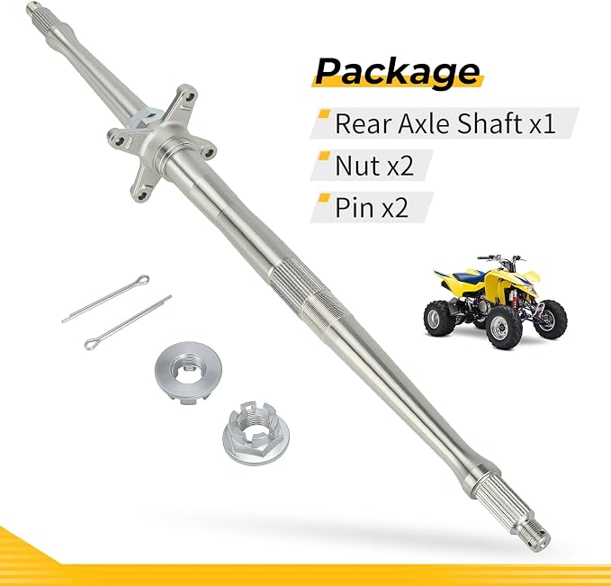M MATI Rear Axle Shaft for Kawasaki KFX400 2003-2006 for Suzuki QuadSport 400 LT-Z400 2003-2008 64710-07G30 41068-S019 09141-20002 04111-4040A