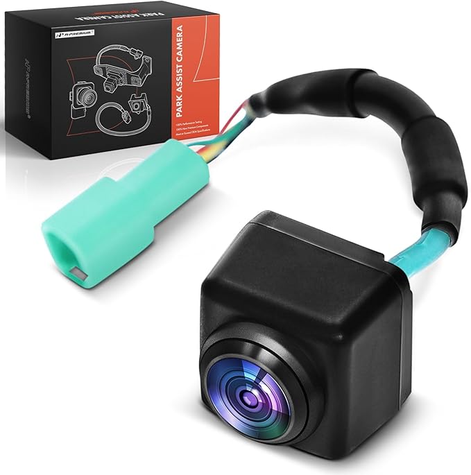 A-Premium Park Assist Camera Rear View Backup Reverse Camera Compatible with Select Chevrolet & GMC & Buick & Cadillac Models - Equinox, Traverse, Terrain, Acadia, Enclave, Escalade, CTS, XT5, Bolt EV