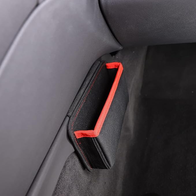 Daeiclru Car Center Console Side Storage Bag Compatible with Chevrolet Corvette C8 2020-2023, Co-Pilot Center Console Hanging Storage Organizer Bag (Center Console Side Storage Bag, Red)