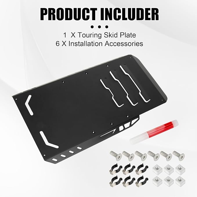 PSLER Touring Skid Plate - Lower Engine Base Chassis Guard Motorcycle Skid Plate Aluminium for CVO Road Glide Road King Street Glide Limited 2014-2025
