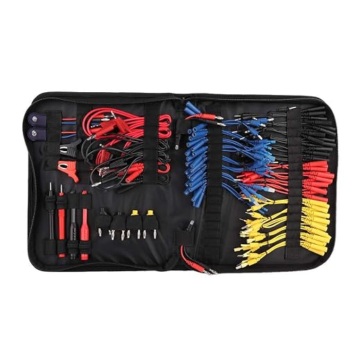 92Pcs Multifunction Automotive Circuit Test Leads Kit Diagnose Cables Wiring Accessories Kit with Carrying Bag Equipped with 2 Sets of LED Lights for European Japanese Made Terminals