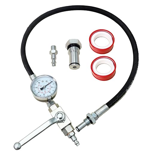 Professional IPR Air Test Kit Compatible with Ford 6.0L & 7.3L Powerstroke Diesel Engines - High-Pressure Oil System Leak Detection Tool with Adapter Fitting, O-Rings, and Shutoff Valve