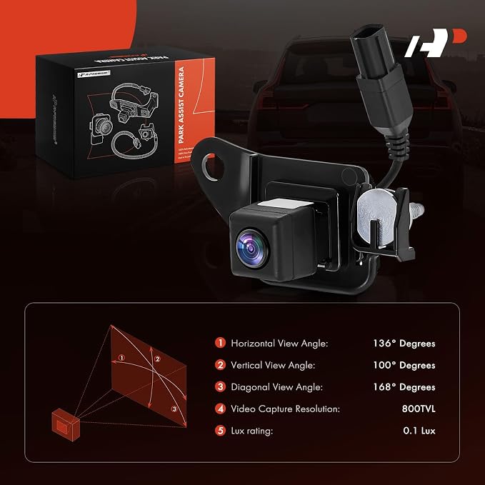 A-Premium Rear View Backup Camera Compatible with Lexus | Parking Camera for 2014-2015 RX350, 2014-2015 RX450h - Replace# 8679048142