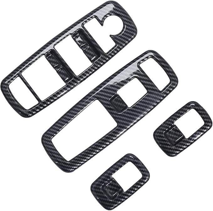 for Dodge Charger Durango 2011-2025 for RAM 2010-2017 for Chrysler 300 2015-2023 Interior Accessories Window Lift Switch Cover Button Trim - Carbon Fiber