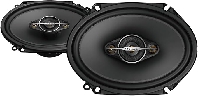 Pioneer A-Series Standard TS-A6881F 6” x 8” 4-Way Speakers (Pair) – 350W Max, Balanced Sound + Smooth Treble, Enhanced Bass, Great Stock Replacement