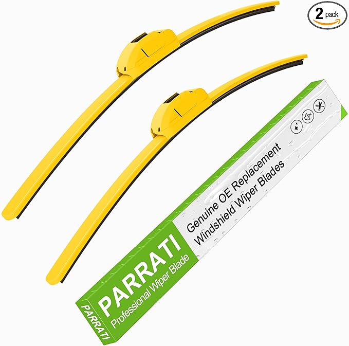 OEM QUALITY 26" + 17" PARRATI Premium All-Season Yellow Windshield Wiper Blades (Set of 2)