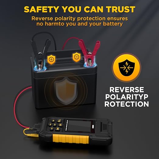 BT960 Car Battery Tester for Lead-Acid & Lithium Batteries with Printer,30-2000 CCA Automotive Battery Load Tester Health Cranking Charging System Leakage Test for Motorcycle, Car, Truck, RV, Boat