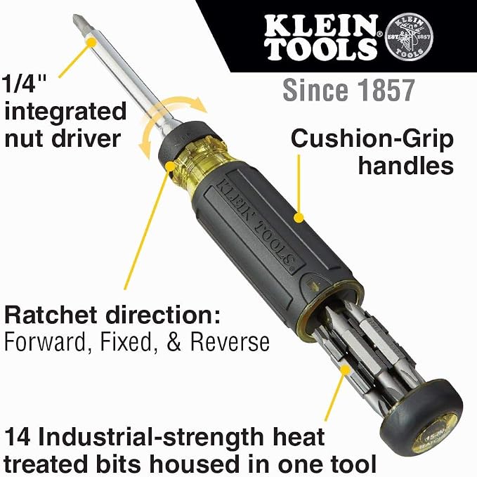 Klein Tools Precision Driver Kit with Multi-Bit Screwdriver (32305) and All-in-One Repair Tool Kit with 39 Bits for Apple Products (32717), 2-Piece
