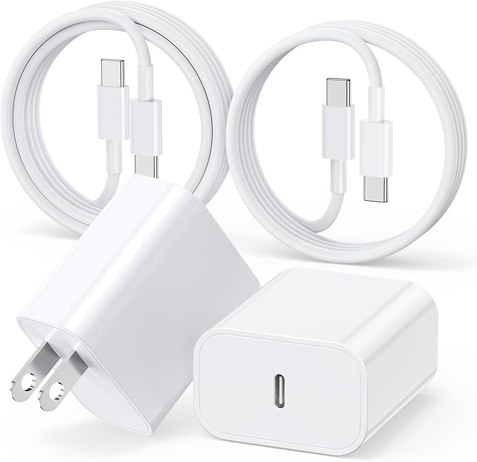 45W Super Fast Charger for iPhone 17 16 15 Charger Fast Charging 3Pack, 5+8ft USBC to USBC Cable Cord& Type C Block for iPhone 17 16 15(Pro/Pro Max/Plus/17 Air/16e),iPad mini,Samsung Galaxy S25 S24