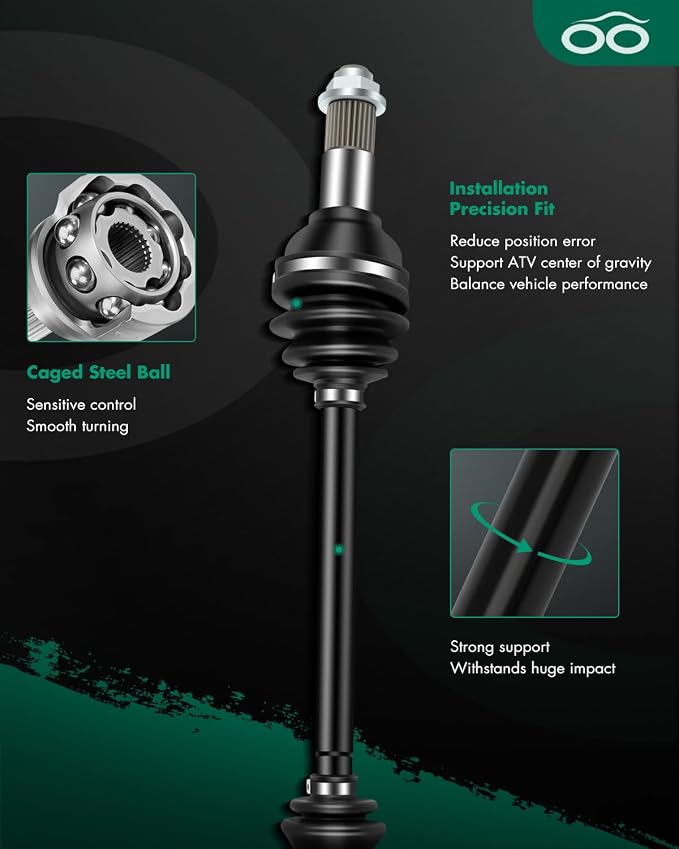 SCITOO CV Axle Shaft Assembly Fit 2014-2019 for Yamaha Grizzly 700 Rear Left Right 28P-2510F-03-00 2UD-2531H-00-00