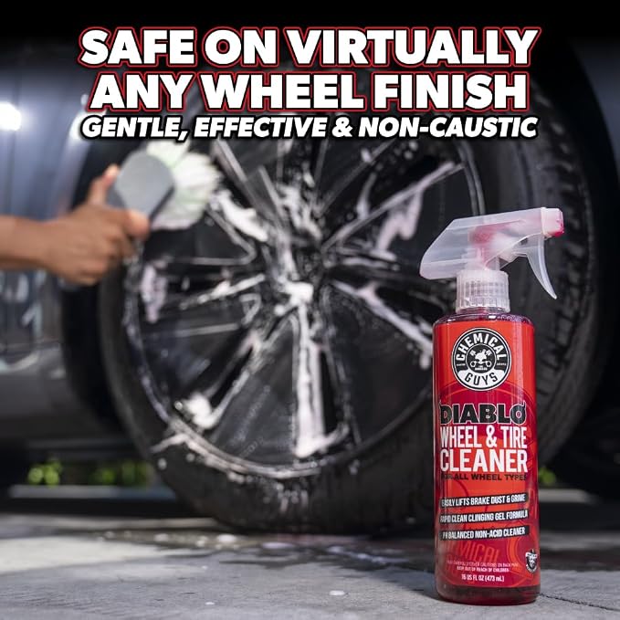 Chemical Guys Sprayable Diablo Wheel Cleaner (Safe on All Wheel & Rim Finishes), Great for Cars, Trucks, SUVs, Motorcycles, RVs & More, 32 fl oz