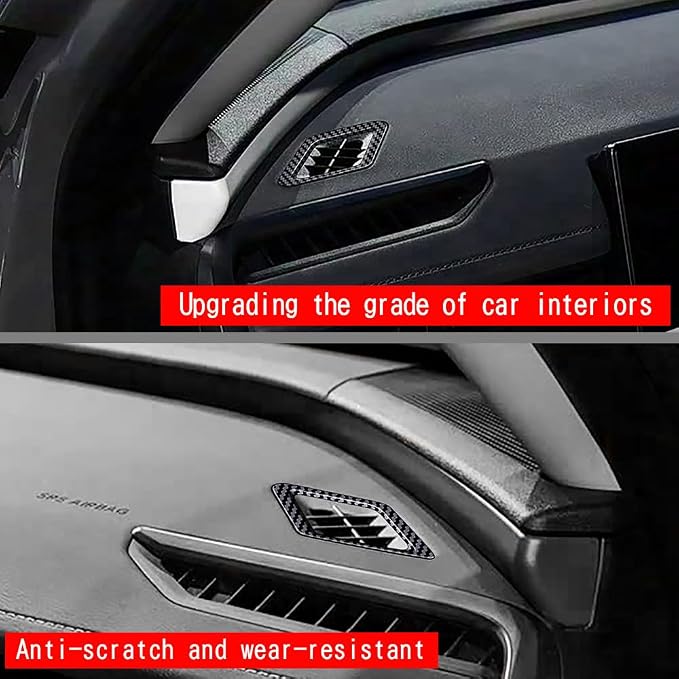 Center Console Dash Board Air Vent Trim Compatible with Toyota RAV4 XLE Premium/LE/SE/XSE/Limited/Woodland 2026+, Upper Air Vent Cover Trims for RAV4 2026 2027, Air Condition Outlet Cover Trim(Black)