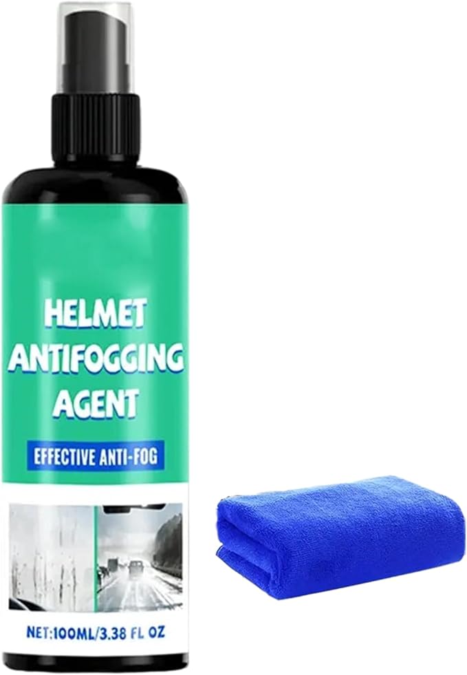 100ml Helmet Visor Anti Fog Spray, 100ml Anti Fog Spray for Helmet Visor | Streak-Free Polish Coating, Defogging Solution with Long-Lasting Protection,Clear Visibility for Motorcycle, Rain Conditions