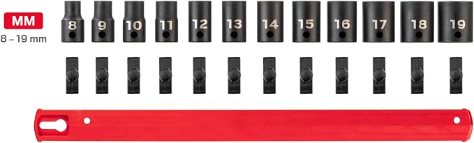 TEKTON 3/8 Inch Drive Impact Socket Set, 12-Piece | SID91110