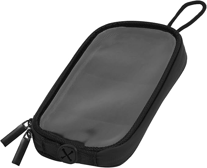 X AUTOHAUX Universal 7'' Magnetic Tank Bag with Headphone Hole PU Leather Waterproof Motorbike Saddlebag for Motorcycle