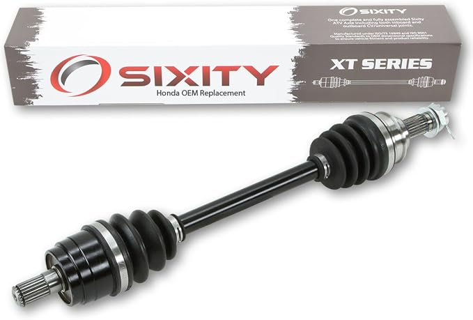 Sixity XT CV Axle for Honda 42250-HN8-003 42350-HN8-003 42220-HN8-003 | 42220-HN8-003. Complete axle assembly with a 5140 chrome steel shaft, inboard and outboard CV joints, fully assembled