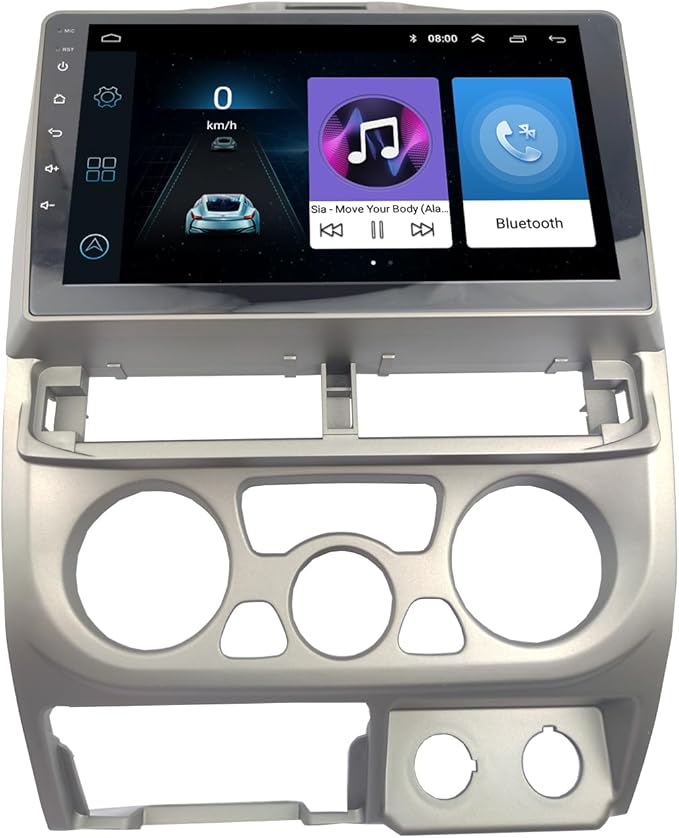 Double Din Dash Radio Trim Kit for Isuzu D-Max MU-7 Chevrolet Colorado Installation Bezel 9 Inches (2001-2005 Silver)
