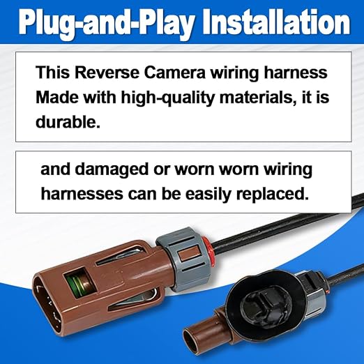 Reverse Camera Cable Harness Assembly HC3Z-14D202-M Compatible with 2017-2022 Ford F-250 F-350 Super Duty (w/Towing System)