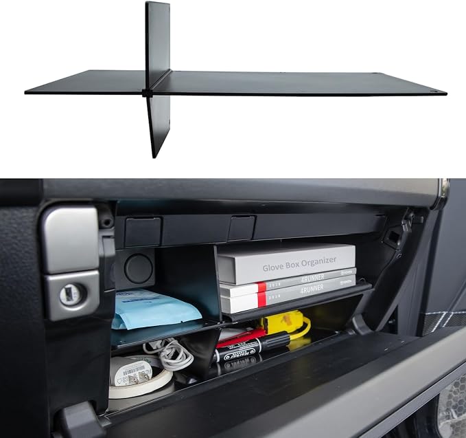 JDMCAR Glove Box Organizer and Gear Shift Organizer Tray Compatible with Toyota 4Runner Accessories 2010-2024