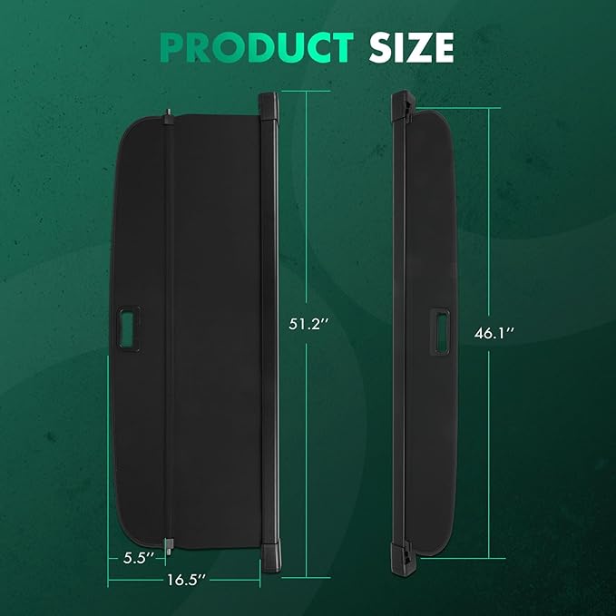 SCITOO Cargo Cover 2020-2024 Fit for Lincoln Aviator 3.0L Upgraded Retractable Rear Trunk Cover with Aluminum PVC&Plastic