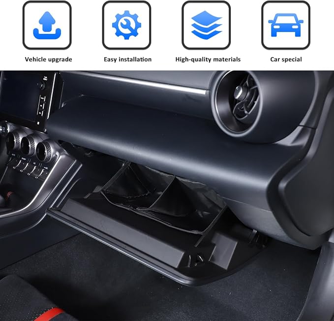 Car Glove Box Organizers bag Compatible with Subaru BRZ 2022-2025 Center Console Organizer Internal Storage Bag,Oxford cloth Interior Organizer Automotive Bag