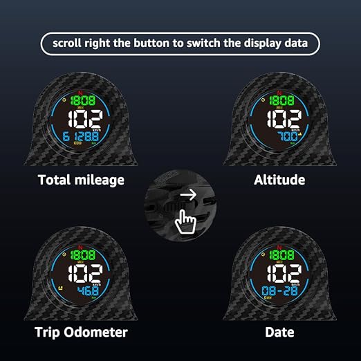 GPS Speedometer Digital Speedometer, Heads Up Display for Cars, GPS+BDS Dual Satellite Car HUD with Overspeed Alarm, Fatigue Driving Reminder, MPH KM/H Unit Switch, Universal for All Vehicles