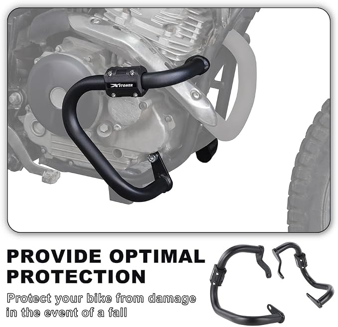 Xitomer Motorcycle Engine Guard Compatible with XT250 2025, XT250 / XT250X 2008-2011 Crash Bar Fit for Steel Protector Bumper Guards
