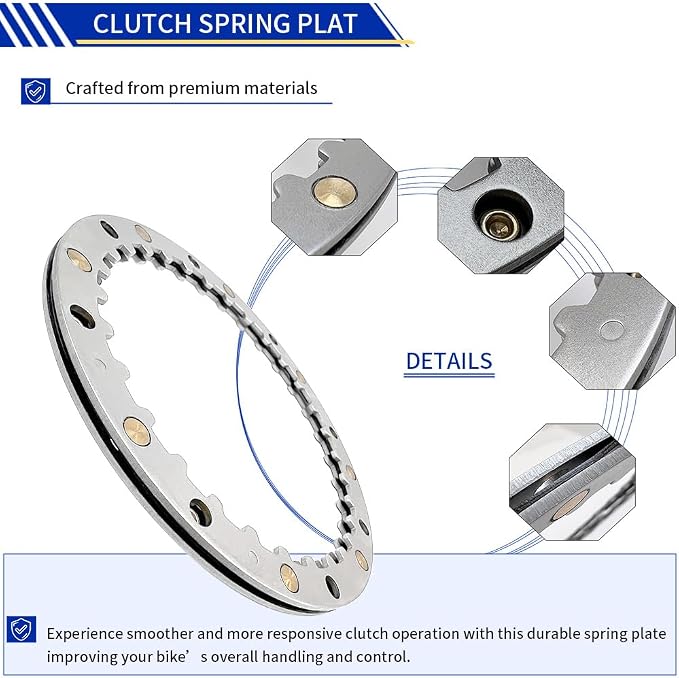 Clutch Friction Plates & Clutch spring plate & Primary Cover Gasket Kit Compatible with Sportster 883 1200 OEM# 34995-89B 37911-90 37913-90 37977-90