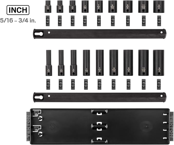 TEKTON 3/8 Inch Drive Impact Socket Set, 18-Piece | SID91212