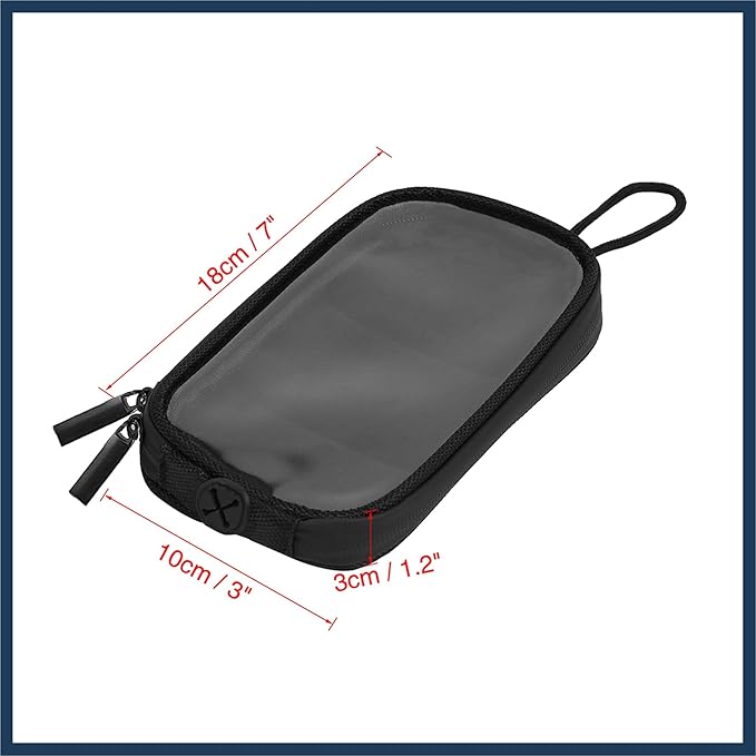 Universal 7'' Magnetic Tank Bag with Headphone Hole PU Leather Waterproof Motorbike Saddlebag for Motorcycle Stylish Design