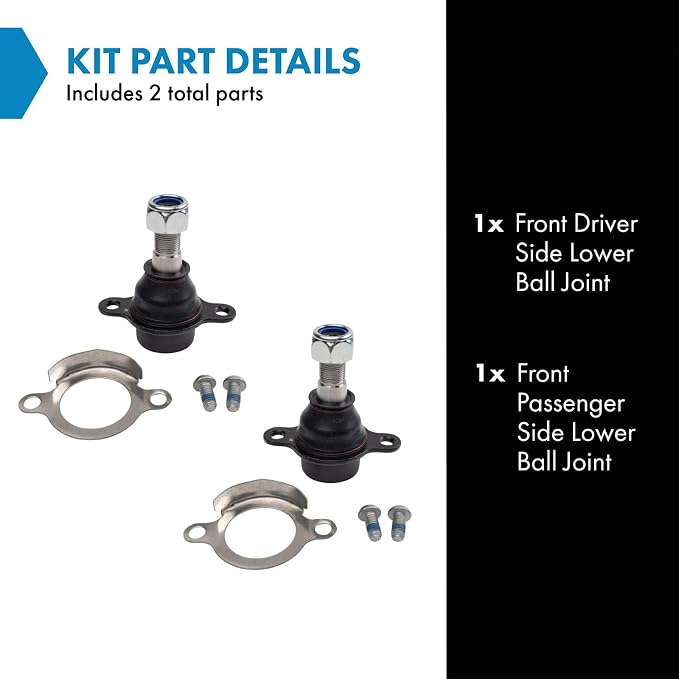 TRQ Front Lower Ball Joint Driver and Passenger Side Compatible with 2015-2019 Ford Transit-250 Transit-350 HD