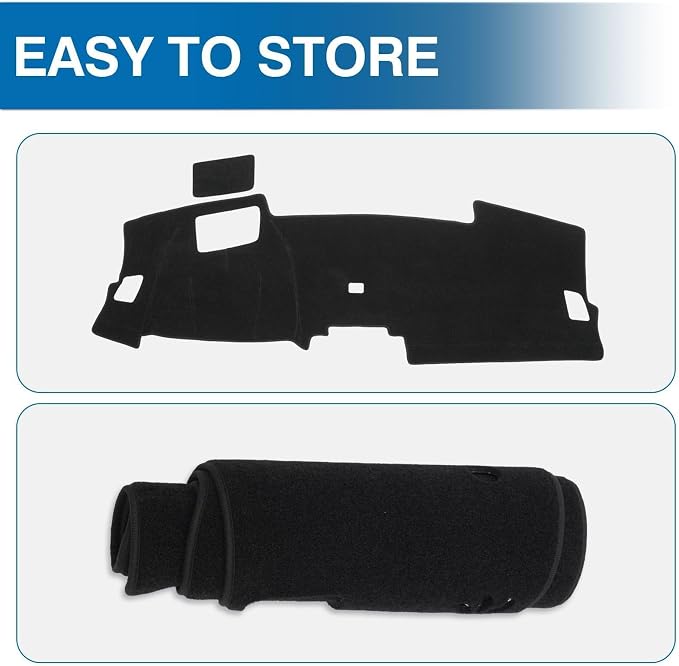 KUST Black Dash Cover for Honda CR-V CRV 2023-2025 2026(with HUD) Polyester Dashboard Cover Non-Slip Interior Accessories for Honda CRV CR-V Custom Fit Dash Mat Sunshade No Glare