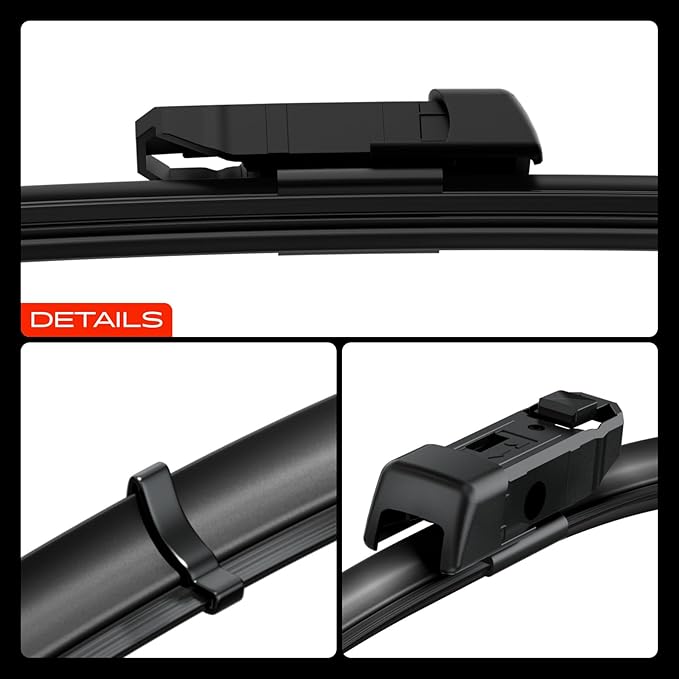 A-Premium 26"+22"+12" Windshield Wiper Blades Compatible with Volkswagen Atlas 2018-2024 - Front Rear Wipers Blade Set for TLPN/FR_2V Arm Connector, with Wear Indicator & Towel (Pack of 3)