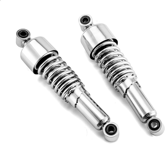 Mofun 11.75" Rear Shocks Lowering Kit Preload Adjustable Compatible with Harley Dyna Street Bob Low Rider Super Glide Fat Bob Wide Glide 1991-2015 2016 2017, Chrome