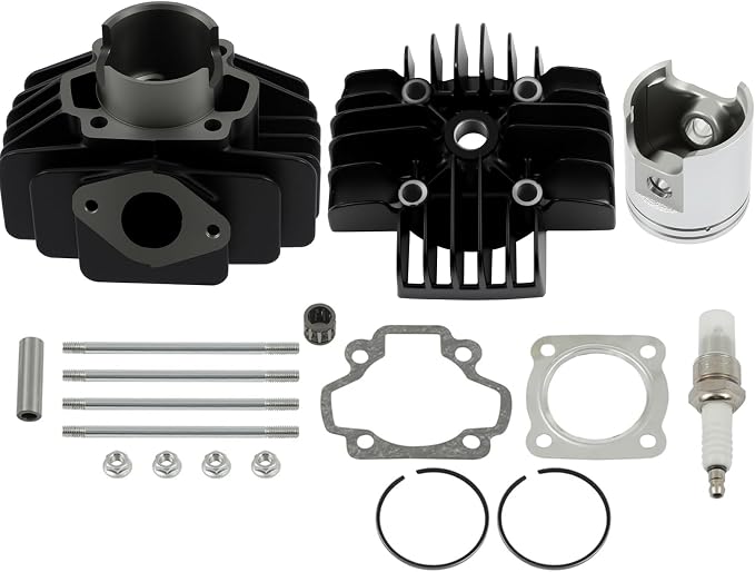 SCITOO Cylinder Piston Gasket Top End Rebuild Kit for Yamaha for PW50 Y-Zinger 1981-2009, 93310-210M0-00 4J2-11311-01-00 4J2-11311-00-00 4J2-11111-00-00 BP4-HS000-00-00 517-11181-01-00