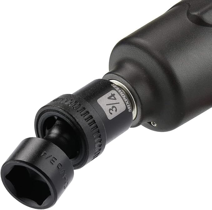 MIXPOWER 1/2" Drive Shallow Impact Universal Joint Swivel Socket Set, SAE, 7/16" to 1-1/4", Shallow, Flexible Wobble, Chrome Molybdenum Steel, 14 Pieces Set