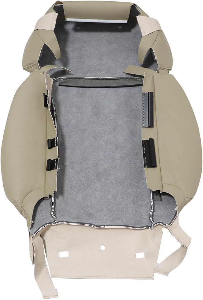 NLQR Front Driver Side Bottom & Top Replacement Seat Covers Tan LA00 LA03 Microfiber Leather Compatible with Lexus GS300 GS350 GS430 GS450H GS460 2006 2007 2008 2009 2010 2011