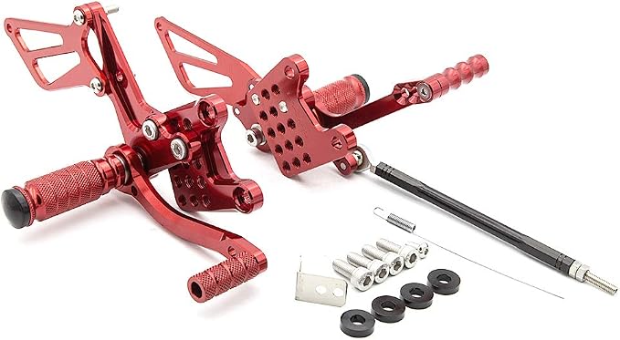 PROCNC Motorcycle Aluminum Rearsets Foot pegs Rear sets Footrest Fit for Suzuki GSXR1000 2000 2001 2002 2003 2004 GSXR750 1996-2005 SV650/SV650S SV1000/S 1998-2014 GSX600 2000-2005 (Red)
