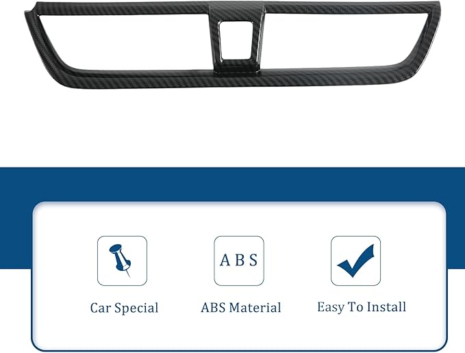 Center Console Dash Middle AC Air Condition Vent Panel Outlet Cover Trim for Chevrolet Trailblazer 2024-2026 Interior Accessories (Imitation Carbon Fiber Pattern)
