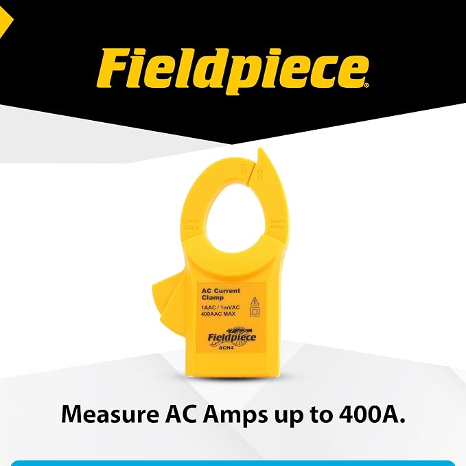 Fieldpiece ACH4 400A Amp Clamp Accessory Head for HVAC Testing, AC Current Clamp Meter Attachment, Jaw Claw Wire Isolation, Compatible with Stick Multimeters & Digital Meters