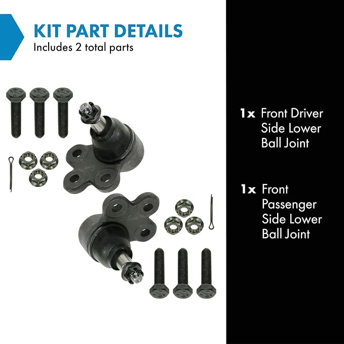 TRQ Front Lower Ball Joint Set Compatible with 2000-2005 Buick Lesabre 1997-2005 Park Avenue 1997-1999 Riviera Cadillac DeVille 1998-2004 Seville 1997-2003 Oldsmobile Aurora Pontiac Bonneville