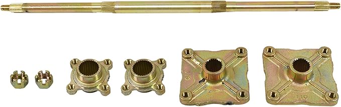 32inch/815mm Rear Axle Assembly Kit with Shaft & Hub & Chain & Brake Master Cylinder Replacement for Go Kart ATV