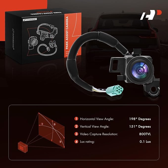 A-Premium Rear View Backup Camera Compatible with Toyota | Parking Camera for 2018 2019 2020 Camry - Replace# TO1366100