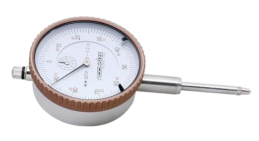 Accusize Industrial Tools 0-1'' by 0.001'' Dial Indicators, P900-S102, 6 Units | 0-1" x 0.001", 6 ps set