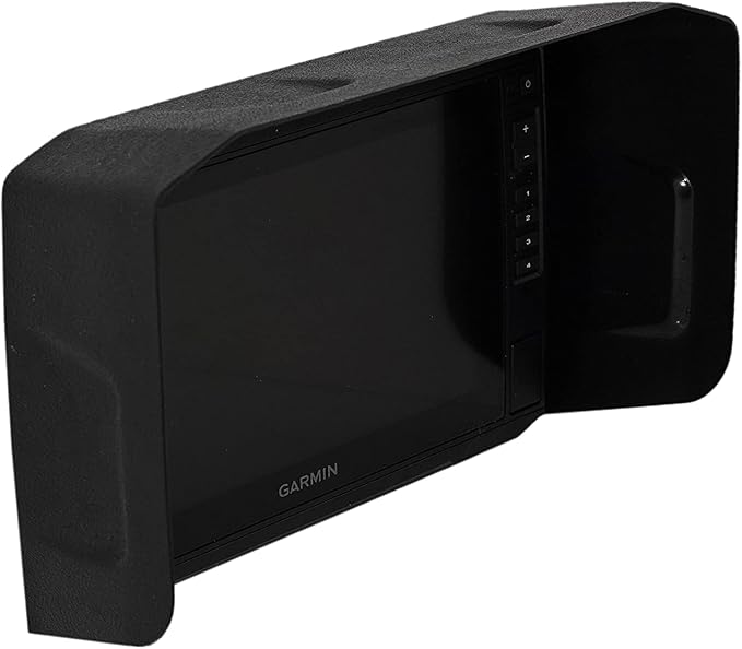 BerleyPro Garmin Fish Finder Visor — Sun Cover & Glare Reduction — Fits Echomap UHD/UHD2/Ultra, GPSMAP, Striker, Echomap Chirp & More — CNC Machined ASA Plastic