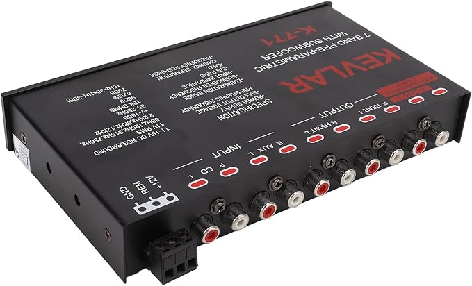 Ecualizador De Sonido Para Carro, Vehicle equalizers Equalizer Car Audio Car Audio Graphic Equalizer Universal Low Pass 7Band Variable Gain Adjustment High Level Input EQ for Stereo System