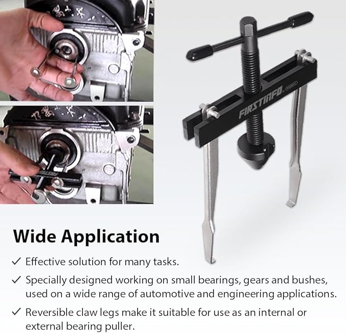 FIRSTINFO F3281C Crankshaft Camshaft Seal Remover Separator Puller with 2 Pairs of Hooks (4.6 Inch Long x 2 + 2.87 Inch Long x 2) Set