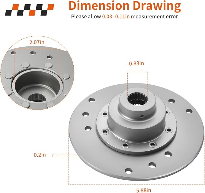 Rear Brake Rotor Disc for Polaris Sportsman Worker Diesel Xplorer 335 400 455 500 1996-2002 1910440